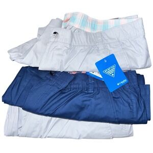 Lot of 3 Columbia PFG Blood and Guts Shorts Mens 42 Navy Blue Fossil Grey NWT